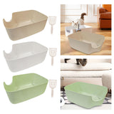 Maxbell Open Top Pet Litter Tray Portable Kitten Toilet Cat Sandbox Cat Litter Basin Green