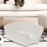 Maxbell Open Top Pet Litter Tray Portable Kitten Toilet Cat Sandbox Cat Litter Basin White