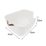Maxbell Open Top Pet Litter Tray Portable Kitten Toilet Cat Sandbox Cat Litter Basin White