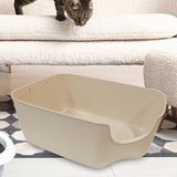 Maxbell Open Top Pet Litter Tray Portable Kitten Toilet Cat Sandbox Cat Litter Basin Brown