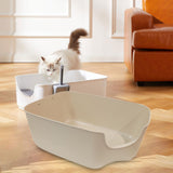Maxbell Open Top Pet Litter Tray Portable Kitten Toilet Cat Sandbox Cat Litter Basin Brown