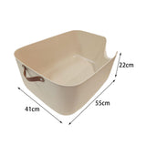 Maxbell Open Top Pet Litter Tray Portable Kitten Toilet Cat Sandbox Cat Litter Basin Brown