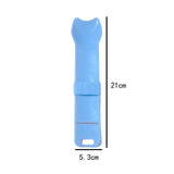 Maxbell 3Pcs Cat Strip Squeeze Spoon Holder Pet Supplies Cute for Puree Snack Blue