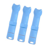 Maxbell 3Pcs Cat Strip Squeeze Spoon Holder Pet Supplies Cute for Puree Snack Blue
