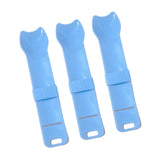 Maxbell 3Pcs Cat Strip Squeeze Spoon Holder Pet Supplies Cute for Puree Snack Blue