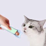 Maxbell 3Pcs Cat Strip Squeeze Spoon Holder Pet Supplies Cute for Puree Snack Blue