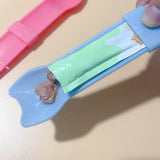 Maxbell 3Pcs Cat Strip Squeeze Spoon Holder Pet Supplies Cute for Puree Snack Blue