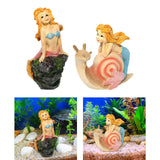 Maxbell Mermaid Figurine Underwater Aquarium Decor Accessories Hideout Mermaid Decor style A