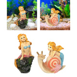 Maxbell Mermaid Figurine Underwater Aquarium Decor Accessories Hideout Mermaid Decor style A