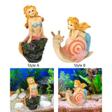 Maxbell Mermaid Figurine Underwater Aquarium Decor Accessories Hideout Mermaid Decor style A