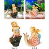 Maxbell Mermaid Figurine Underwater Aquarium Decor Accessories Hideout Mermaid Decor style A