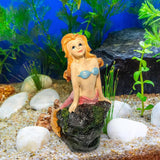 Maxbell Mermaid Figurine Underwater Aquarium Decor Accessories Hideout Mermaid Decor style A
