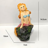 Maxbell Mermaid Figurine Underwater Aquarium Decor Accessories Hideout Mermaid Decor style A