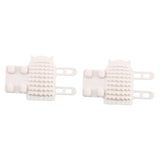 Maxbell 2Pcs Pet Silicone Brush Cat Brush for Shedding for Long and Short Hair Puppy white
