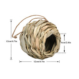 Maxbell Hand Woven Bird Nest Sturdy Hanging Grass Bird House for Outside Home Indoor 12x12cm