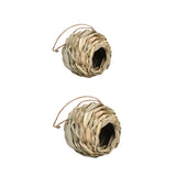 Maxbell Hand Woven Bird Nest Sturdy Hanging Grass Bird House for Outside Home Indoor 12x12cm