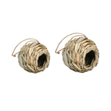 Maxbell Hand Woven Bird Nest Sturdy Hanging Grass Bird House for Outside Home Indoor 12x12cm