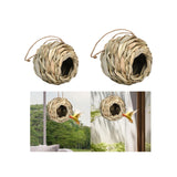 Maxbell Hand Woven Bird Nest Sturdy Hanging Grass Bird House for Outside Home Indoor 12x12cm