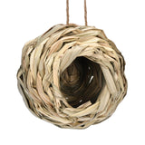 Maxbell Hand Woven Bird Nest Sturdy Hanging Grass Bird House for Outside Home Indoor 12x12cm