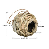 Maxbell Hand Woven Bird Nest Sturdy Hanging Grass Bird House for Outside Home Indoor 14x14cm
