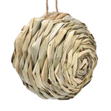 Maxbell Hand Woven Bird Nest Sturdy Hanging Grass Bird House for Outside Home Indoor 14x14cm