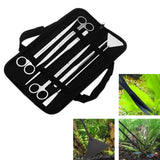 Maxbell Aquascaping Tools Kit Replacement Portable Aquariums Glass Scraper Equipment 6pcs Silver