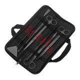 Maxbell Aquascaping Tools Kit Replacement Portable Aquariums Glass Scraper Equipment 6pcs Black