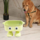 Maxbell Elevated Cat Bowl Detachable Cat Dish 15° Tilted for Kitty Kitten Small Dogs Green