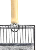 Maxbell Cat Litter Scoop Metal Pet Sand Waste Scooper for Rabbits Kittens Sand Waste Silver wooden handle