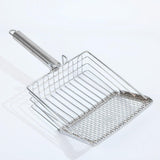Maxbell Cat Litter Scoop Metal Pet Sand Waste Scooper for Rabbits Kittens Sand Waste Silver