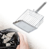 Maxbell Cat Litter Scoop Metal Pet Sand Waste Scooper for Rabbits Kittens Sand Waste Silver