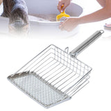 Maxbell Cat Litter Scoop Metal Pet Sand Waste Scooper for Rabbits Kittens Sand Waste Silver