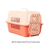 Maxbell Pet Travel Carrier Transport Box Carrying Cat Kennel for Cats Rabbits Kitten Pink