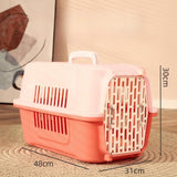 Maxbell Pet Travel Carrier Transport Box Carrying Cat Kennel for Cats Rabbits Kitten Pink