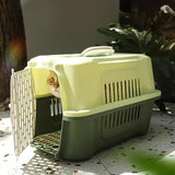 Maxbell Pet Travel Carrier Transport Box Carrying Cat Kennel for Cats Rabbits Kitten Green