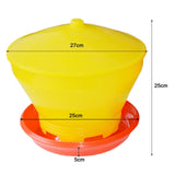 Maxbell Chicken Feeder Large Capacity Bird Automatic Feeding Bucket Hen Pigeon Quail yellow
