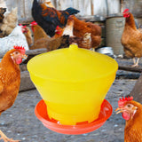 Maxbell Chicken Feeder Large Capacity Bird Automatic Feeding Bucket Hen Pigeon Quail yellow