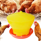 Maxbell Chicken Feeder Large Capacity Bird Automatic Feeding Bucket Hen Pigeon Quail yellow