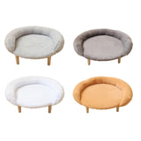 Maxbell Cat Couch for Indoor Cats Wooden Portable Fashionable Pet Furniture Cat Sofa white