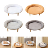 Maxbell Cat Couch for Indoor Cats Wooden Portable Fashionable Pet Furniture Cat Sofa white