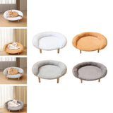 Maxbell Cat Couch for Indoor Cats Wooden Portable Fashionable Pet Furniture Cat Sofa white