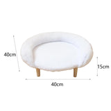 Maxbell Cat Couch for Indoor Cats Wooden Portable Fashionable Pet Furniture Cat Sofa white