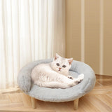 Maxbell Cat Couch for Indoor Cats Wooden Portable Fashionable Pet Furniture Cat Sofa light gray