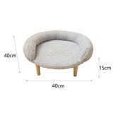 Maxbell Cat Couch for Indoor Cats Wooden Portable Fashionable Pet Furniture Cat Sofa light gray