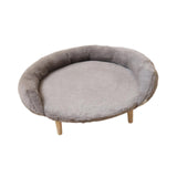 Maxbell Cat Couch for Indoor Cats Wooden Portable Fashionable Pet Furniture Cat Sofa dark gray