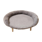 Maxbell Cat Couch for Indoor Cats Wooden Portable Fashionable Pet Furniture Cat Sofa dark gray