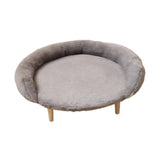 Maxbell Cat Couch for Indoor Cats Wooden Portable Fashionable Pet Furniture Cat Sofa dark gray