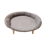 Maxbell Cat Couch for Indoor Cats Wooden Portable Fashionable Pet Furniture Cat Sofa dark gray