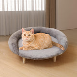 Maxbell Cat Couch for Indoor Cats Wooden Portable Fashionable Pet Furniture Cat Sofa dark gray