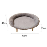 Maxbell Cat Couch for Indoor Cats Wooden Portable Fashionable Pet Furniture Cat Sofa dark gray